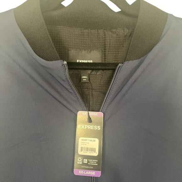 Men's NWT Express Lightweight Bomber Jacket Black Iris Size‎ XXL - Picture 6 of 6